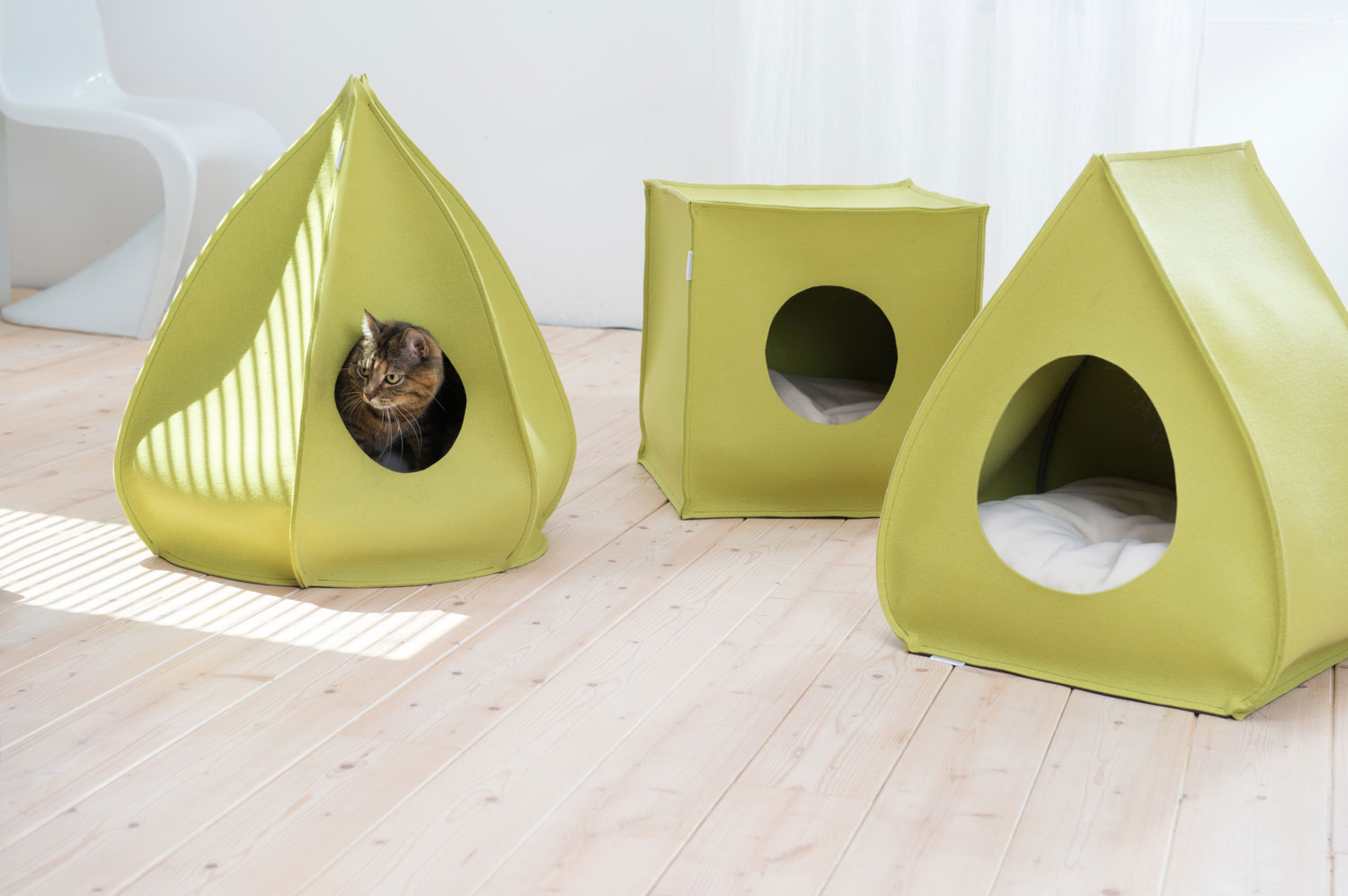 Katzenhöhlen aus Filz - Design für Katzen - pet.interiors.de